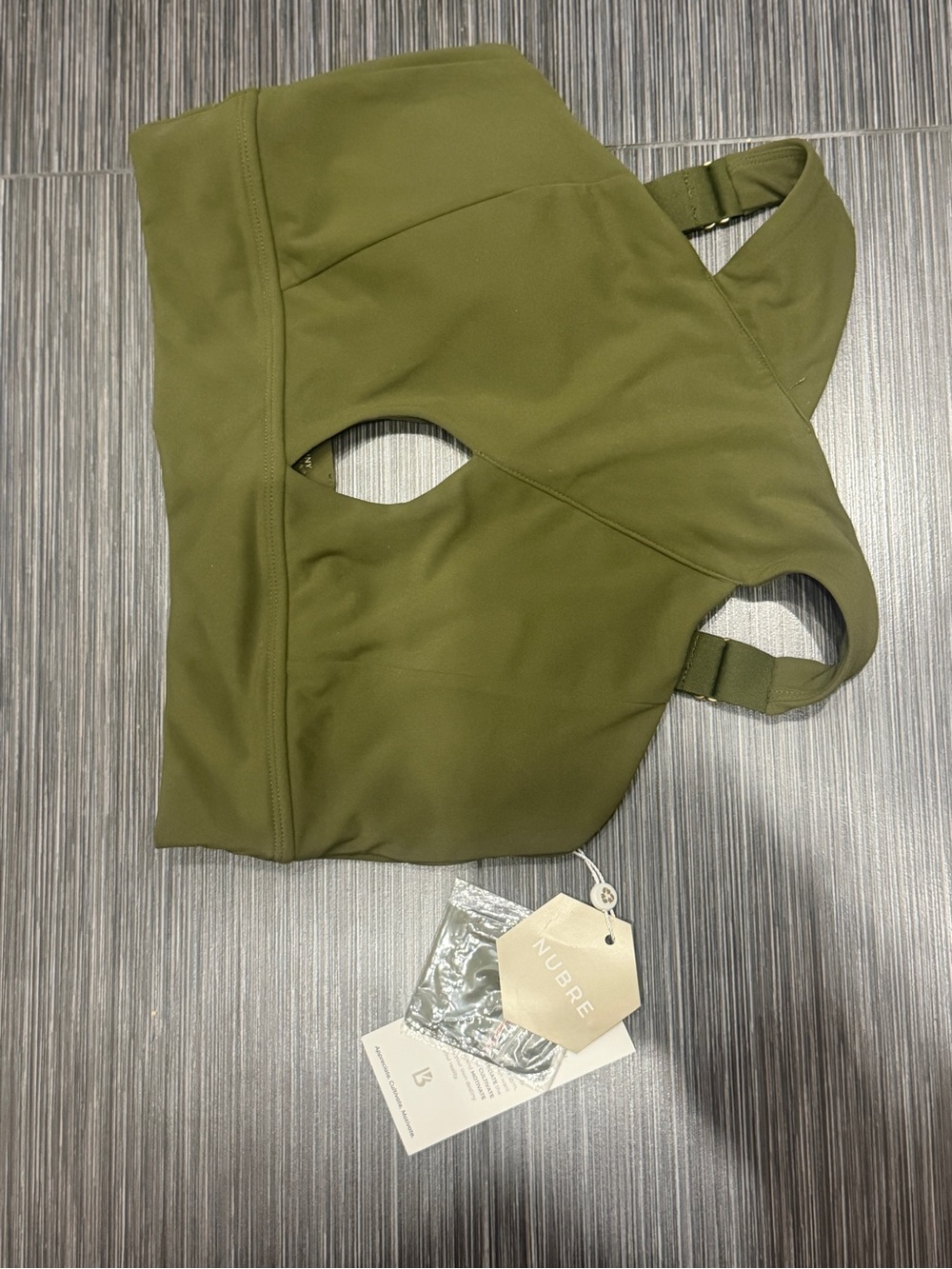 Buffbunny Nubre Olive Green Cutout Sports Bra